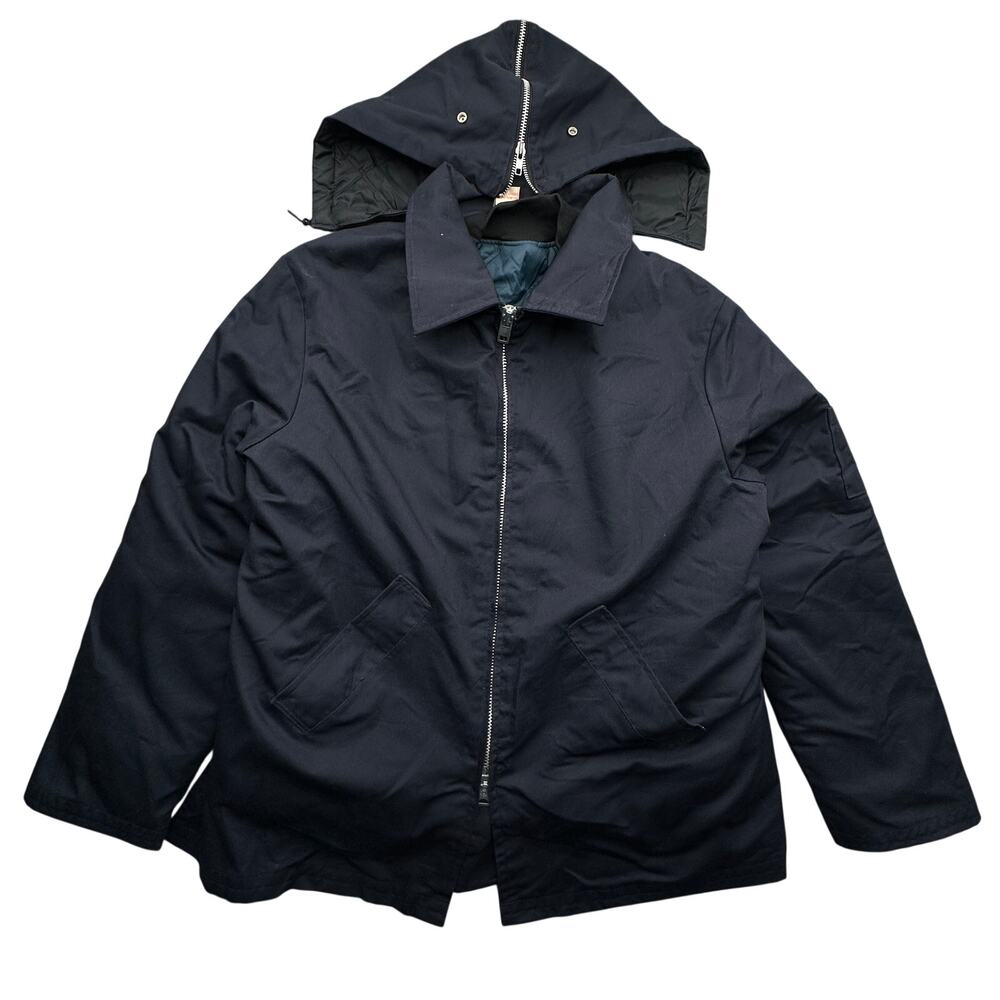 Vintage Lion Uniform 3-in-1 Liner Quilted Coat Jacket Mens Large Zip Hooded